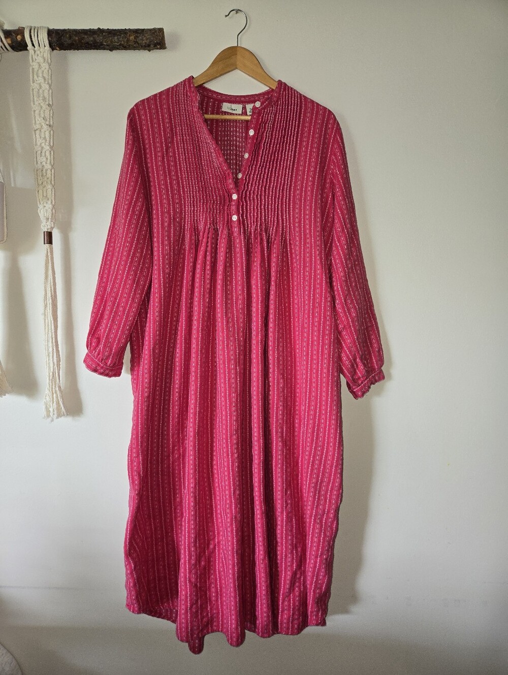 L.L BEAN 100% Cotton Flannel Nightgown